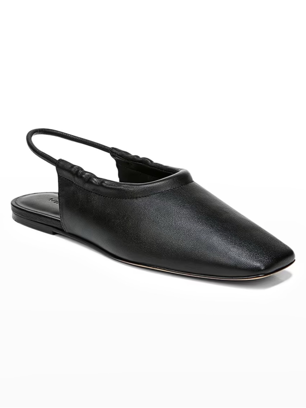 Vince Cadya Leather Slingback Ballerina Flats Black Women’s Size 7.5